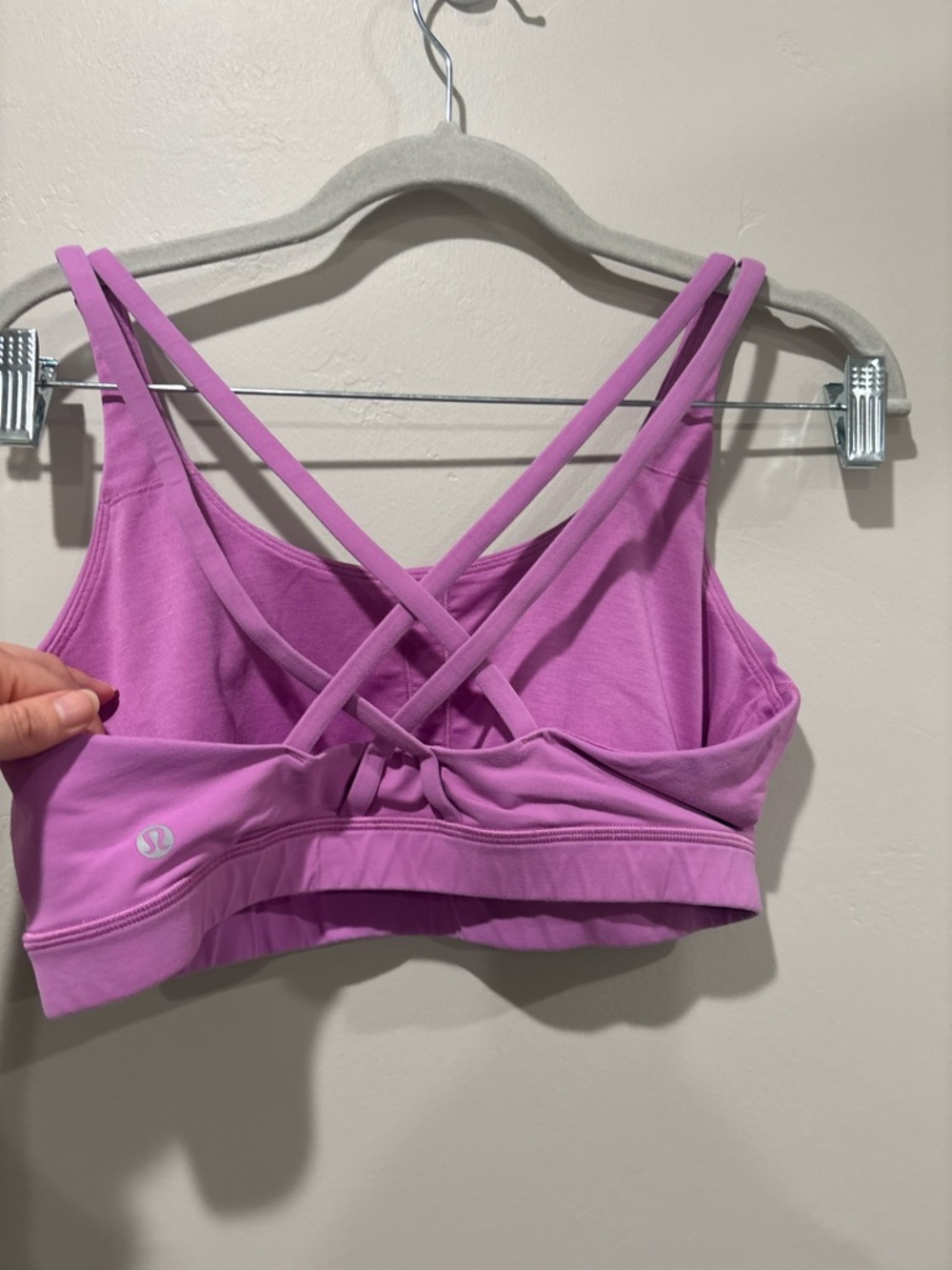 lululemon athletica Peloton Purple Strappy Sports Bra Size 12 - Picture 3 of 4